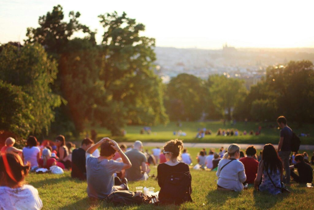 people having picnic